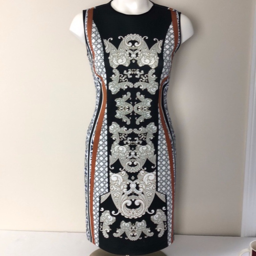Clover Canyon Geometric and Paisley Bodicon Dress- size 10